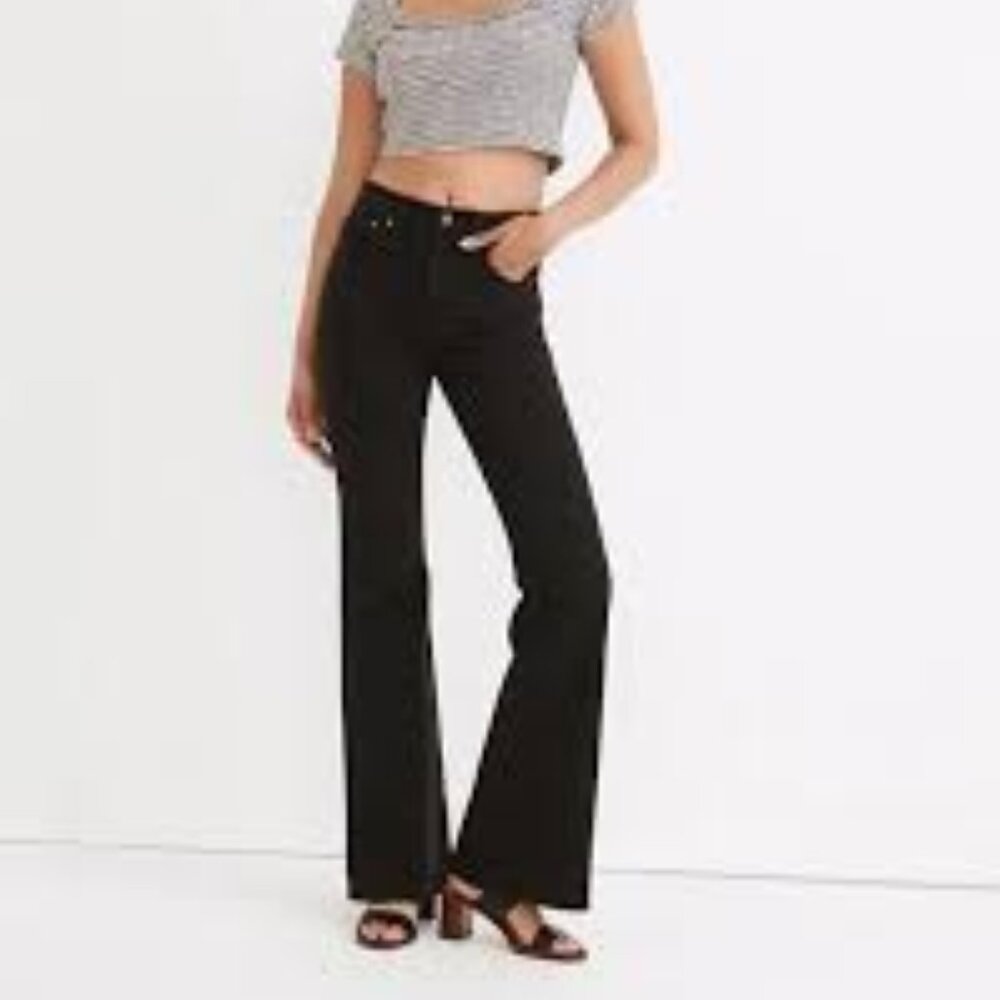 Madewell Black The Perfect Vintage Flare Jean w Magic Pockets Size 25P